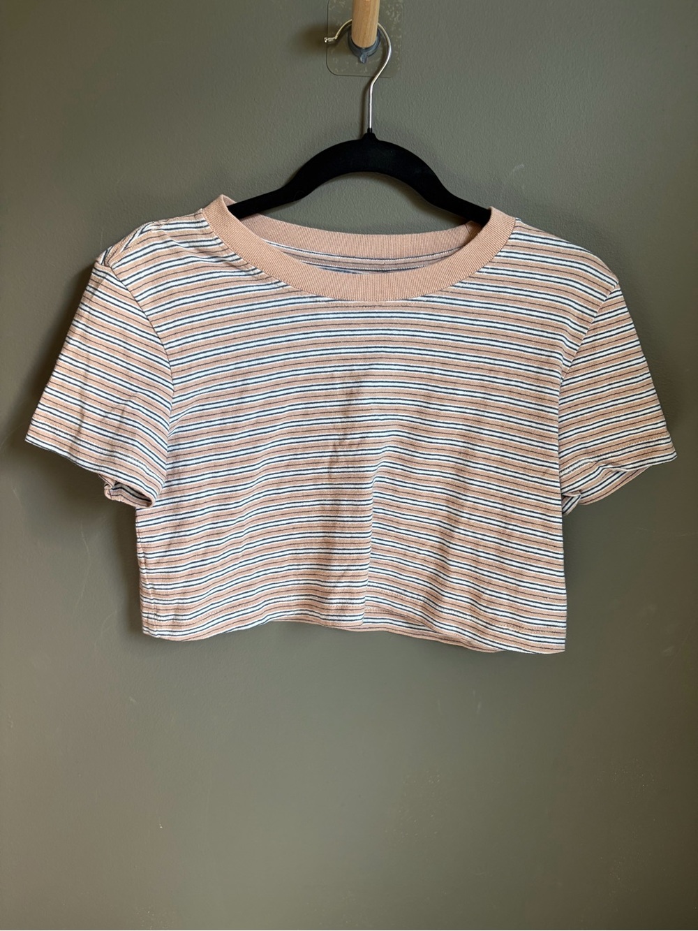 NWOT BDG Short Sleeve Striped Crop Tee